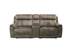 Soniq  3 Seater Power Recliner/Headrest Sofa with Console