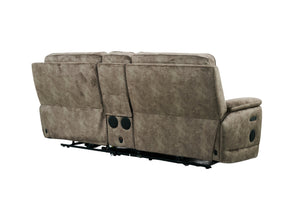 Soniq  3 Seater Power Recliner/Headrest Sofa with Console
