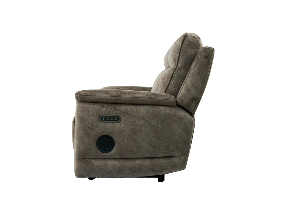 Soniq  3 Seater Power Recliner/Headrest Sofa with Console