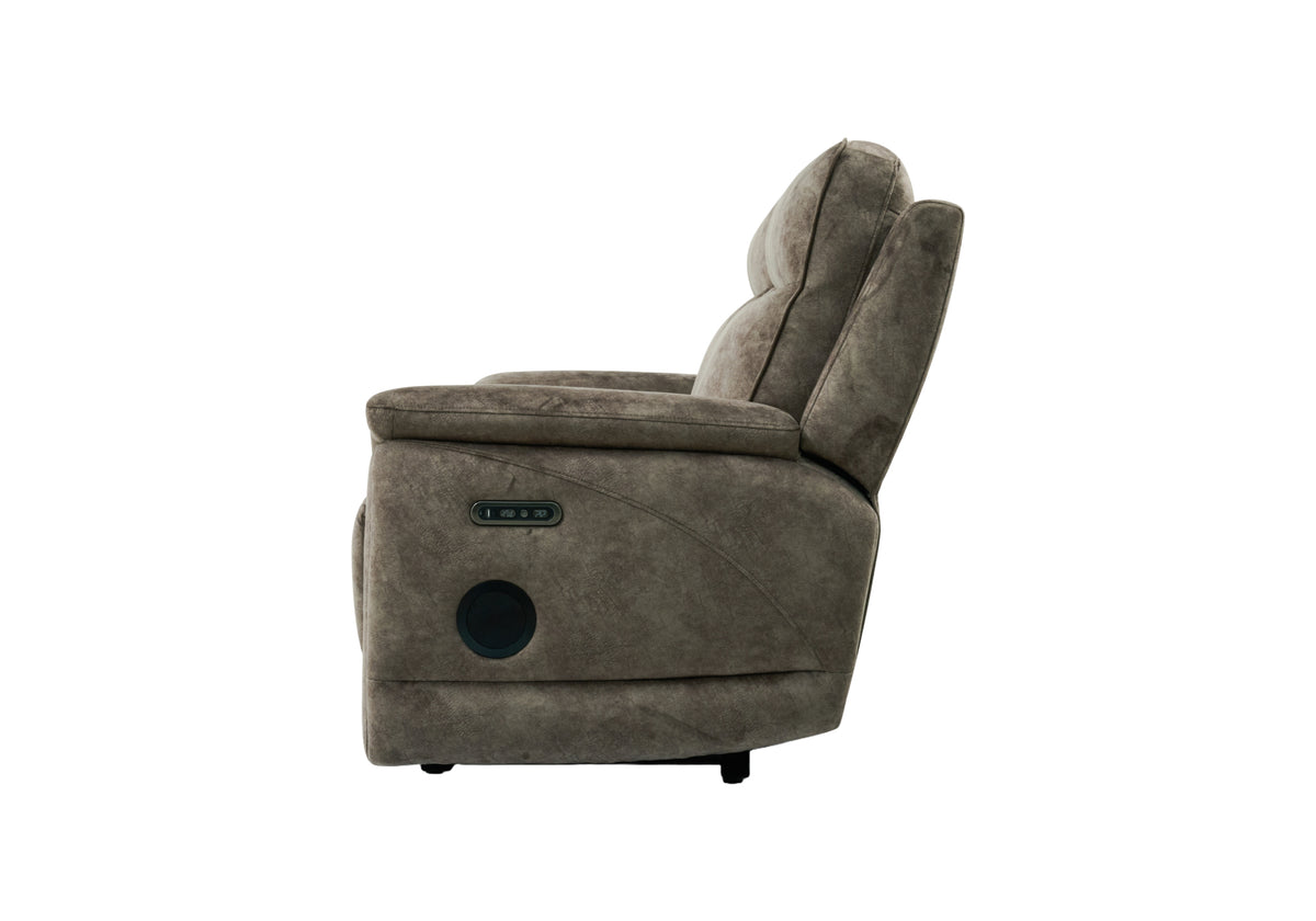 Soniq  3 Seater Power Recliner/Headrest Sofa with Console