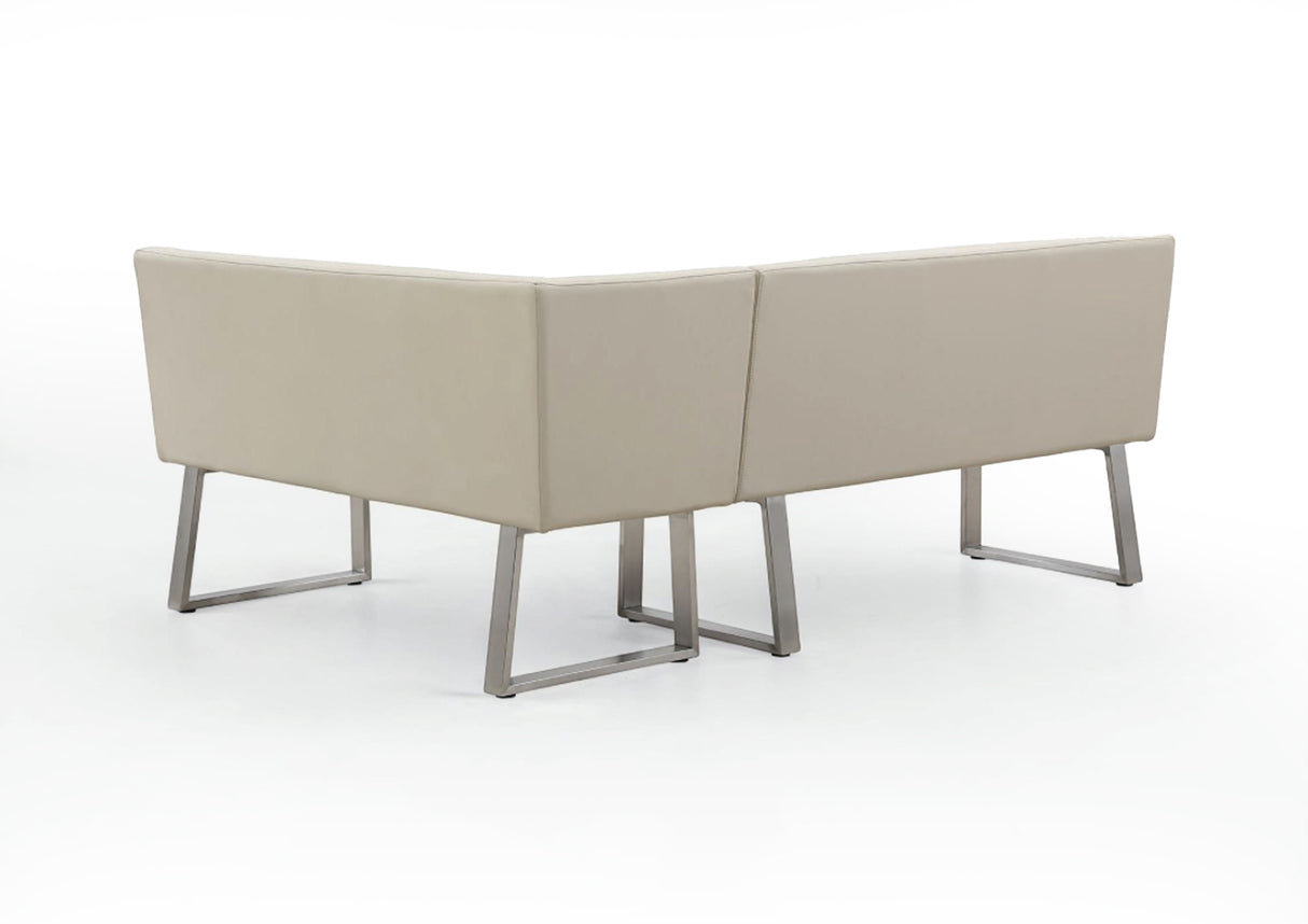 Ivory Dining Set with Bench and Ceramic Table