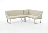 Ivory Dining Set with Bench and Ceramic Table