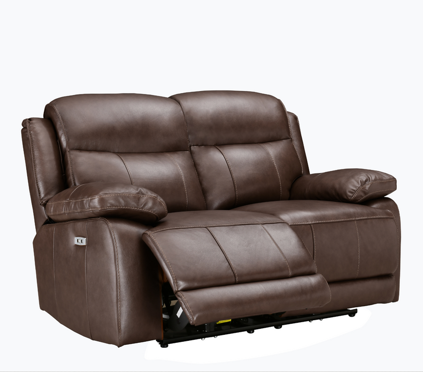 Montana 2 Seater Sofa with Power Recliner & Adjustable Headrest - Contemporary Comfort
