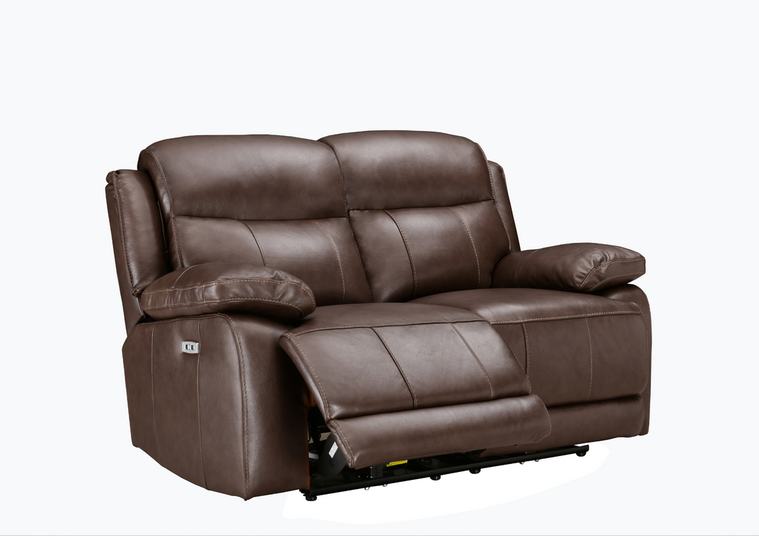 Montana 2 Seater Sofa with Power Recliner & Adjustable Headrest - Contemporary Comfort