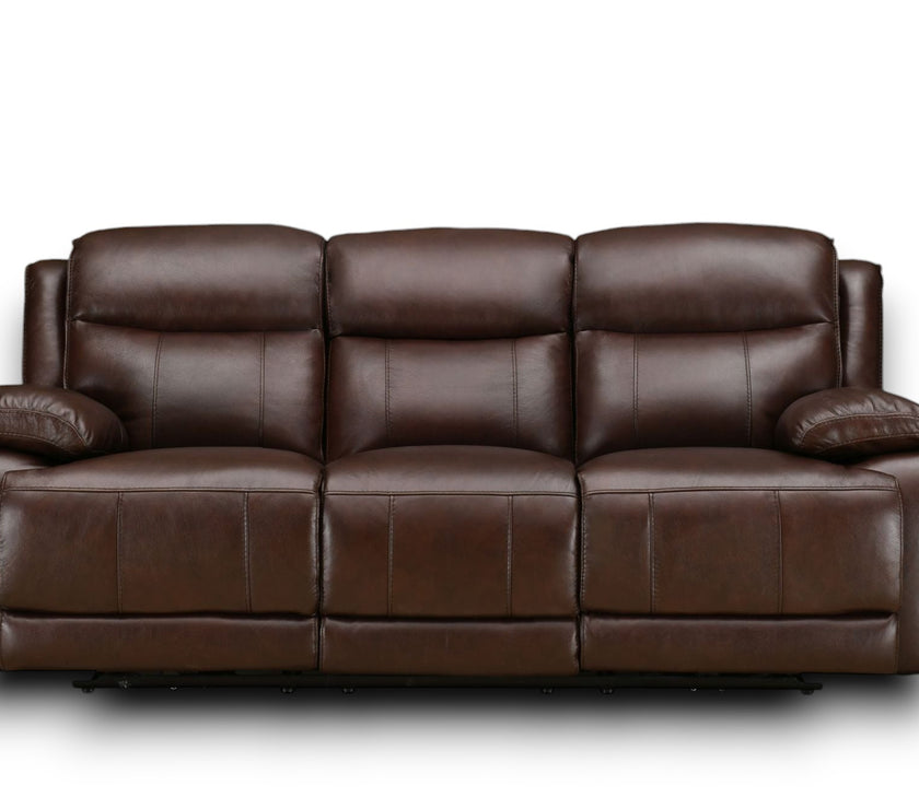 Montana 3 Seater Sofa with Dual Power Recliners & Adjustable Power Headrest