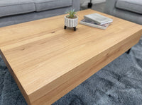 Close up image of the Porto Oak Coffee Table