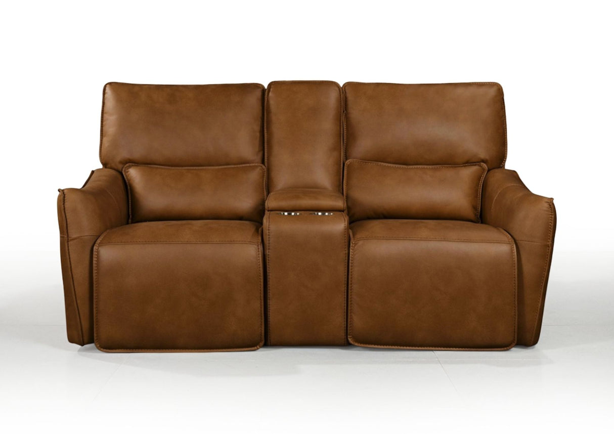 Valencia 2 Seater Power Recliner Sofa with Console