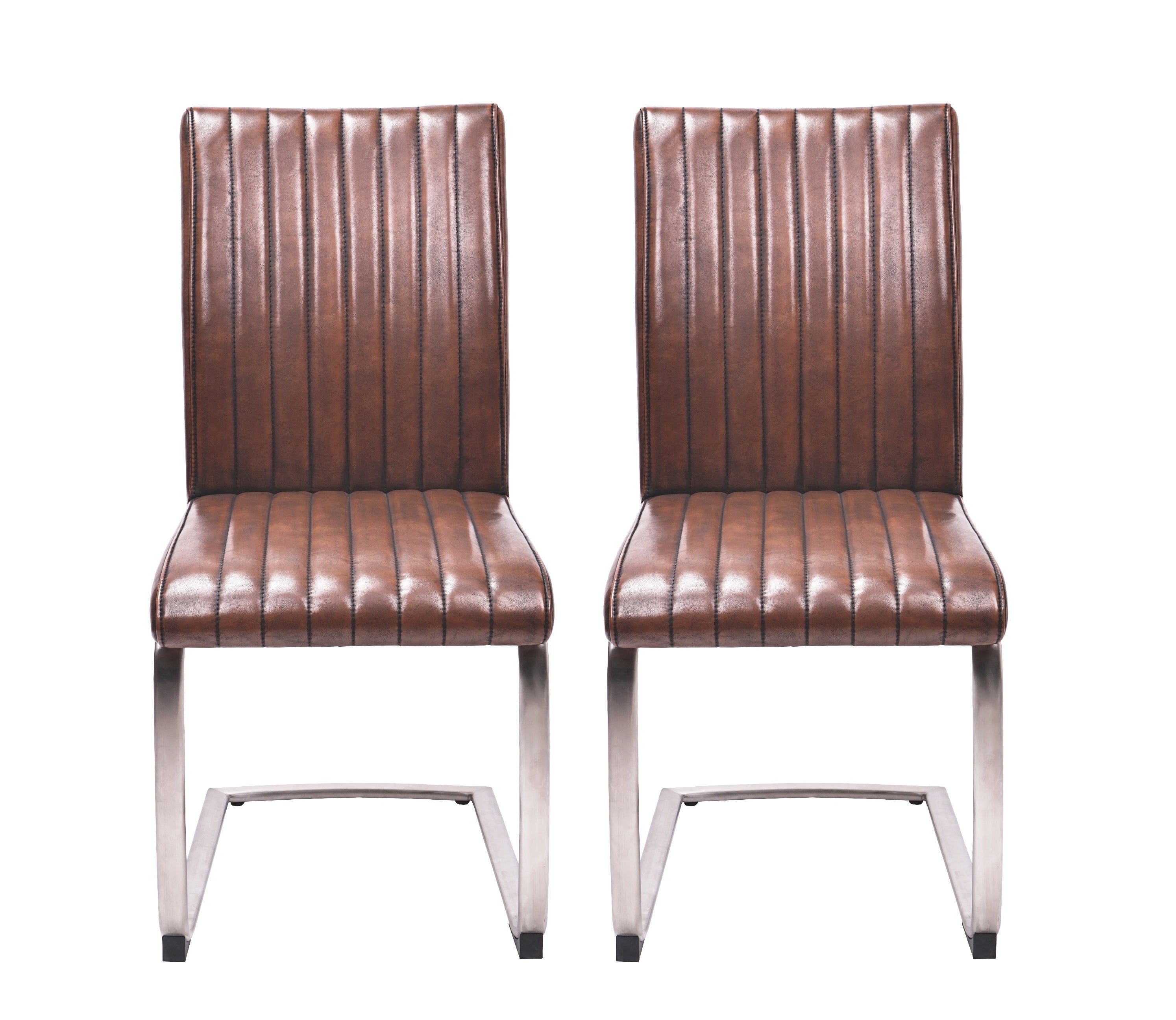 Vespa Cantilever Dining Chair Faux Leather (Pair)