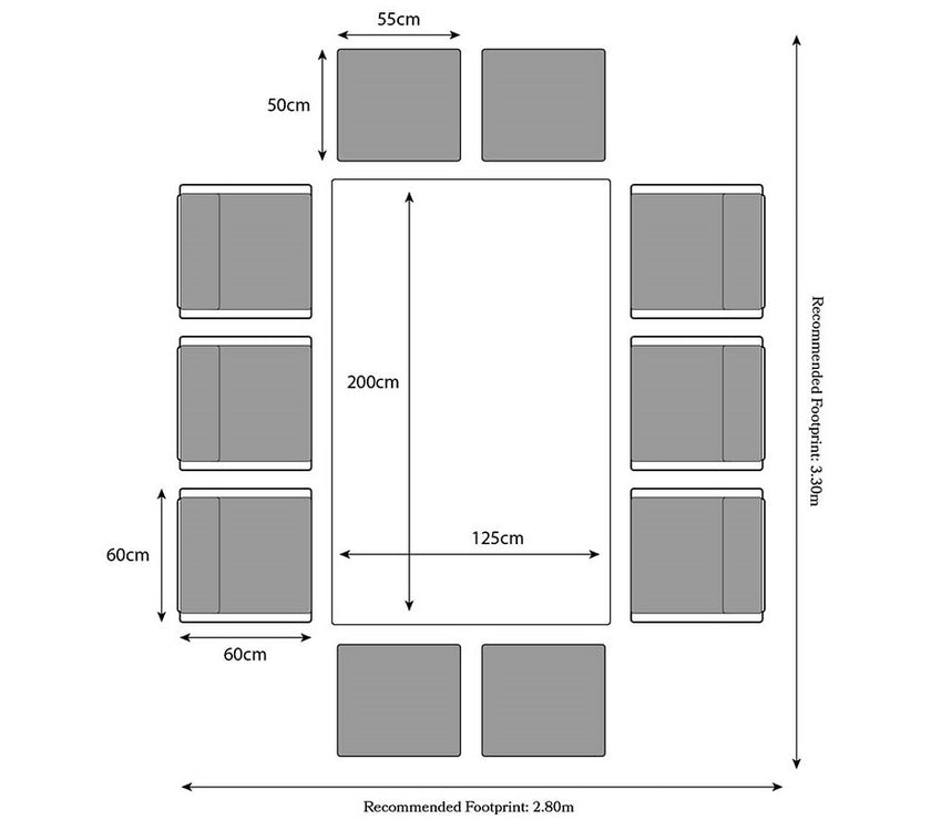 Wentworth Garden 10 Seater Cube Set