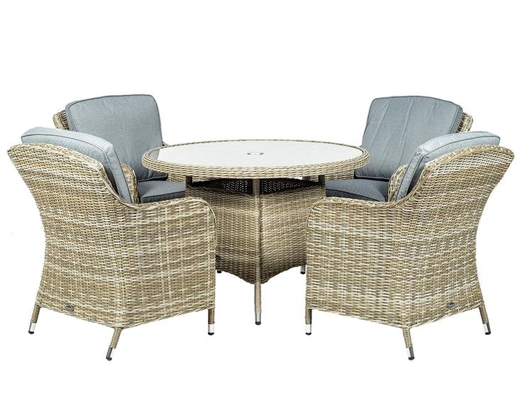 Wentworth Garden 4 Seater Round Imperial Dining Set