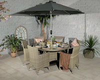 Wentworth Garden 6 Seater Round Carver Dining Set