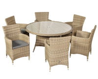 Wentworth Garden 6 Seater Round Carver Dining Set