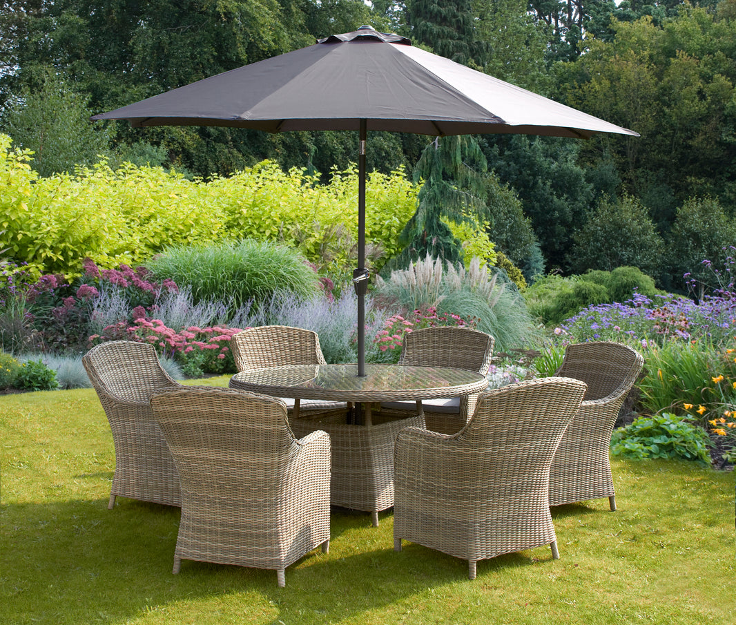 Wentworth Garden 6 Seater Round Imperial Dining Set