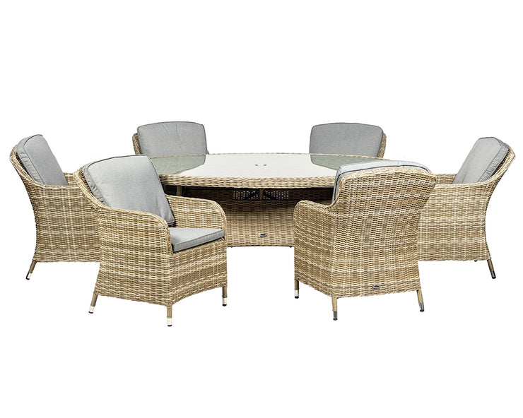 Wentworth Garden 6 Seater Ellipse Imperial Dining Set