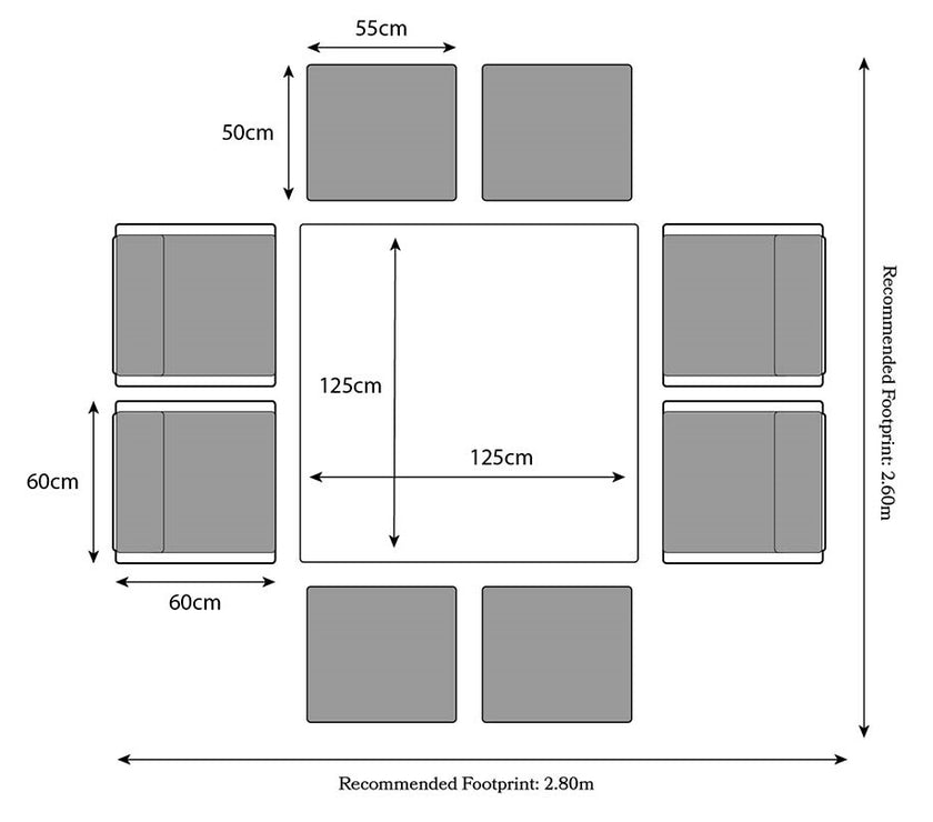 Wentworth Garden 8 Seater Cube Set