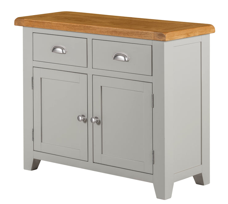 Front view of the Wexford American Oak Sideboard with 2 Doors and 2 Drawers