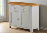 Front view of the Wexford American Oak Sideboard with 2 Doors and 2 Drawers
