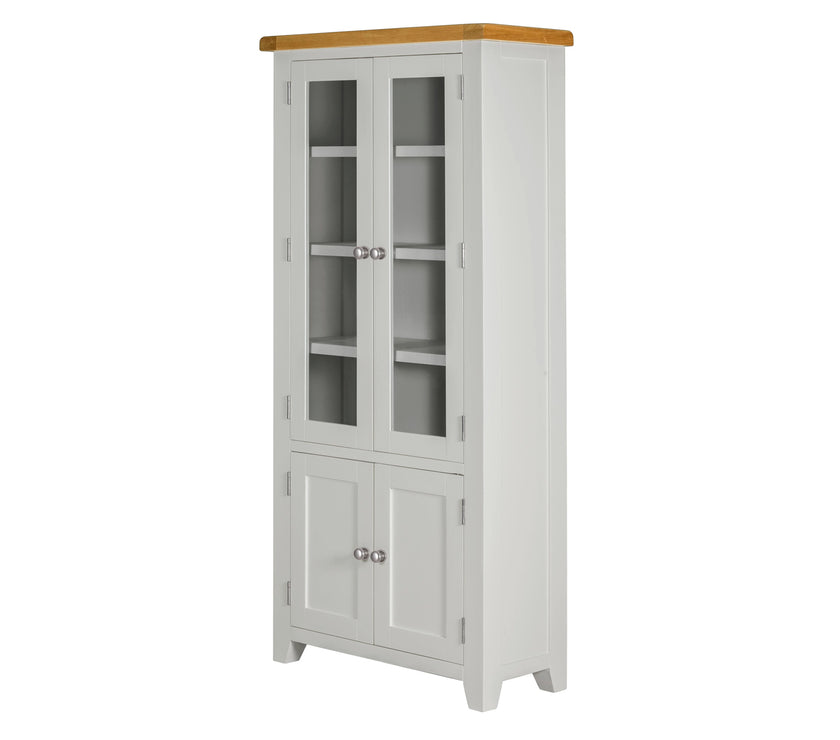 Wexford American Oak Solid Wood Display Cabinet