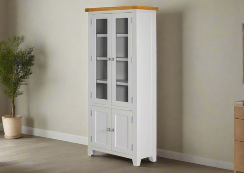 Wexford American Oak Solid Wood Display Cabinet