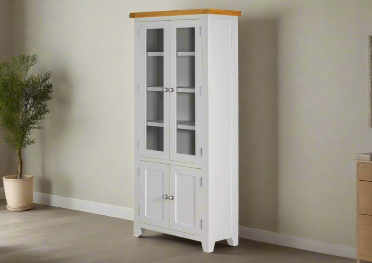 Wexford American Oak Solid Wood Display Cabinet