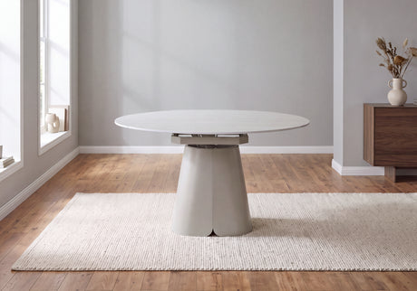 Whitney Ceramic Extending Dining Table and 4 Dining Chairs Set