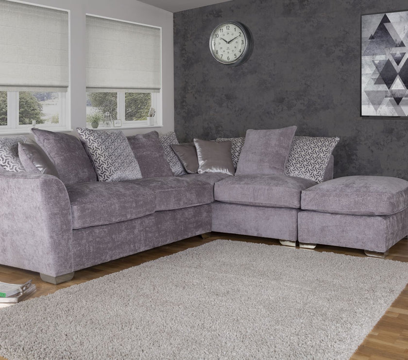 Pendle Right Facing Corner Sofa with Stool (L2/RFC/P)