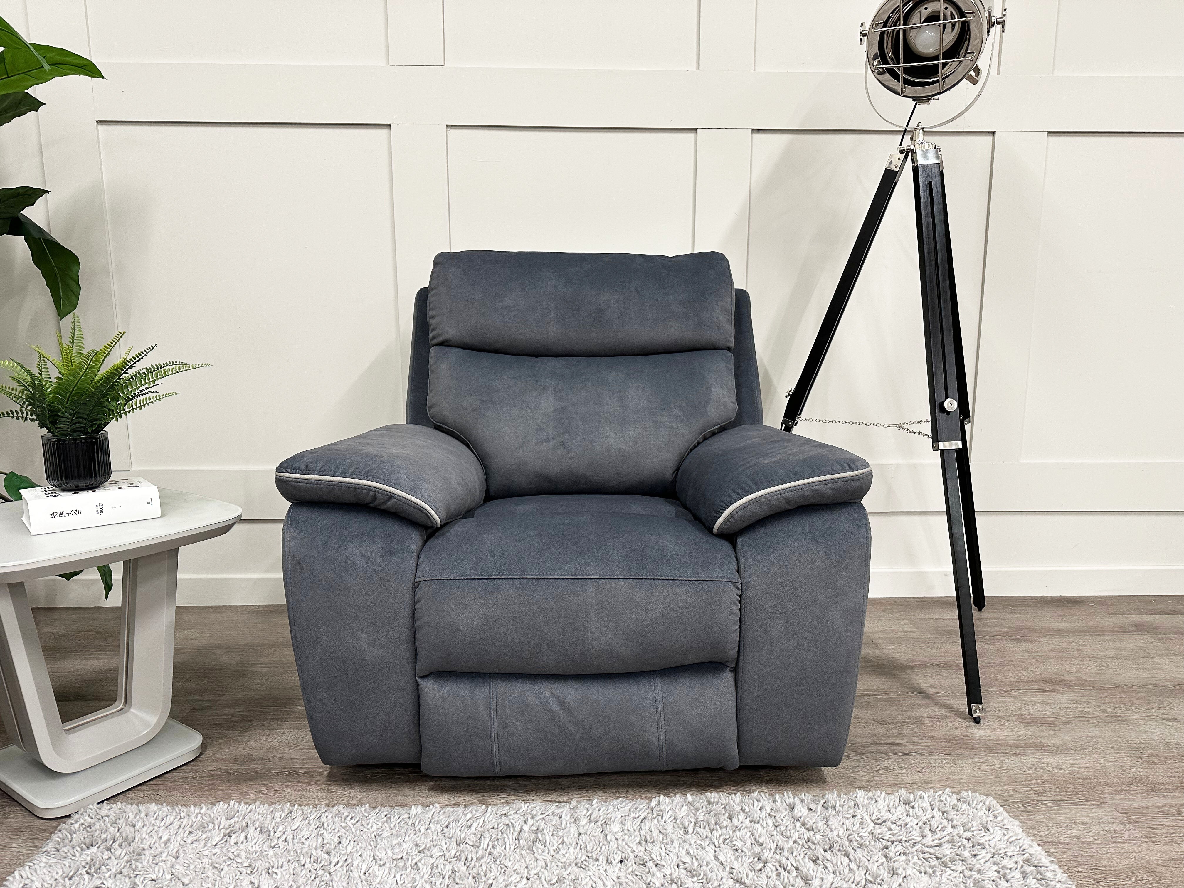 Front view of the Naples Recliner Armchair in a room