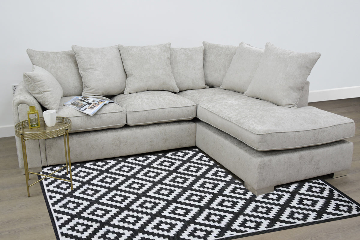 Grey right deals corner sofa