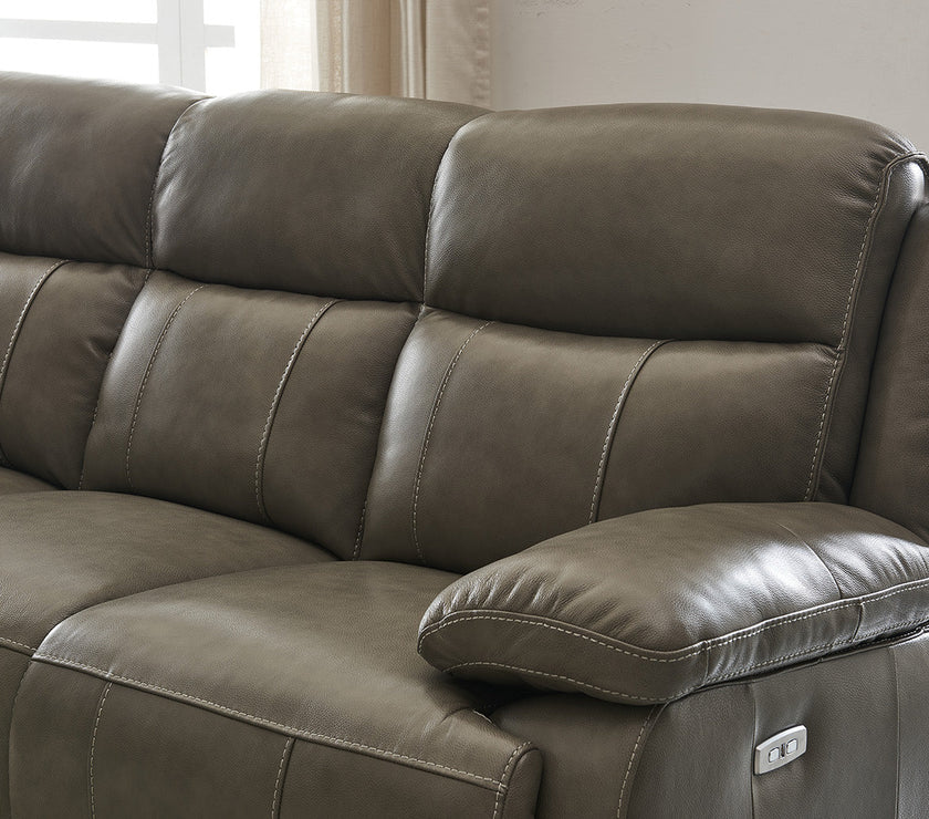 Close up image of the dark grey Montana 3 seater sofa