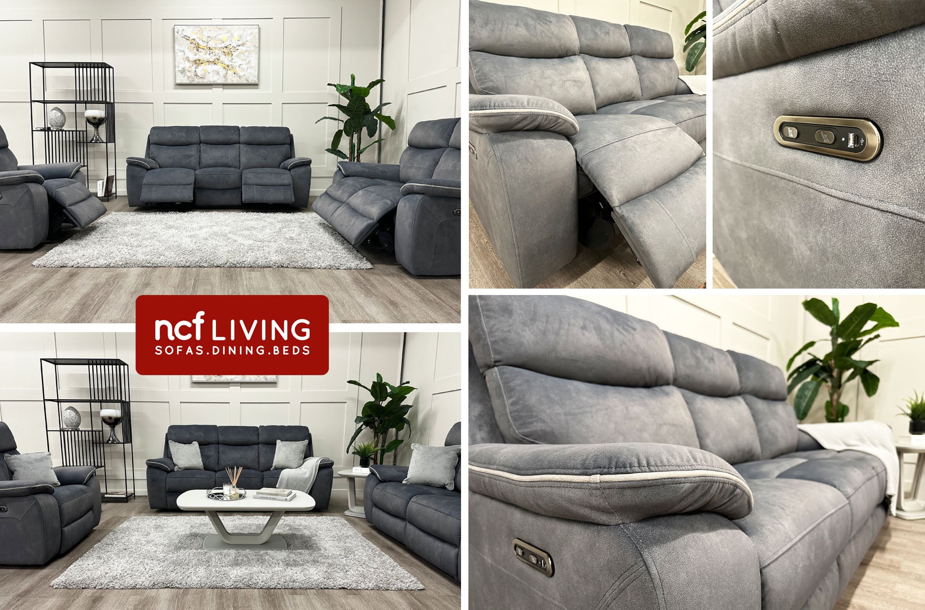 Collage of the Naples Recliner Sofa Set