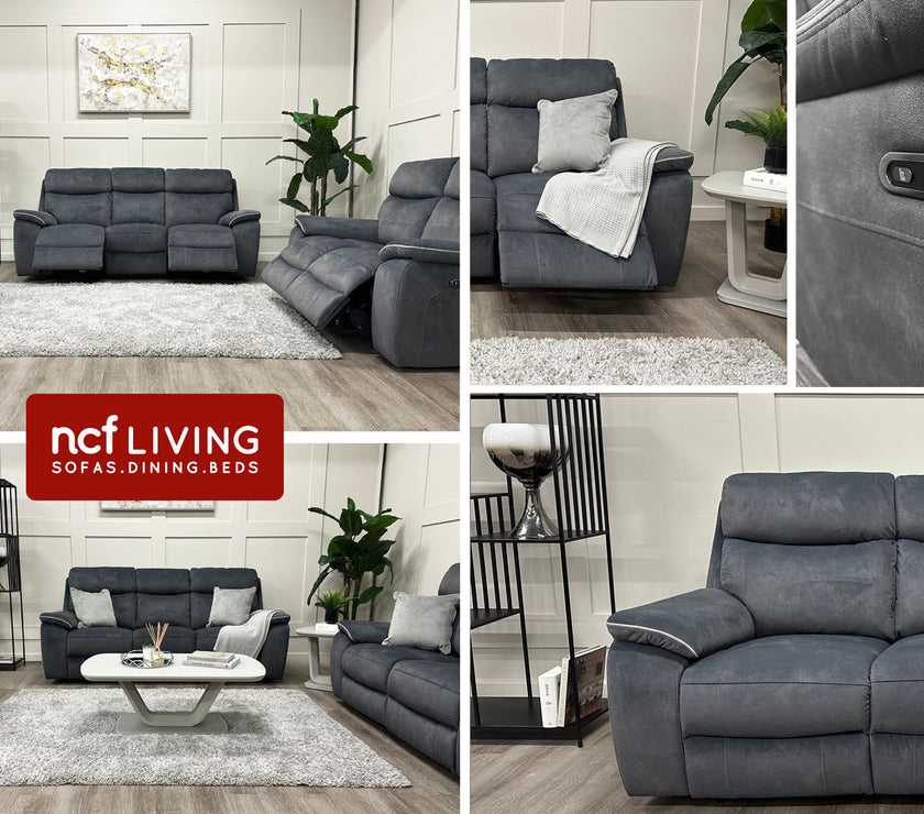 Naples 3 Seater Recliner Sofa with USB