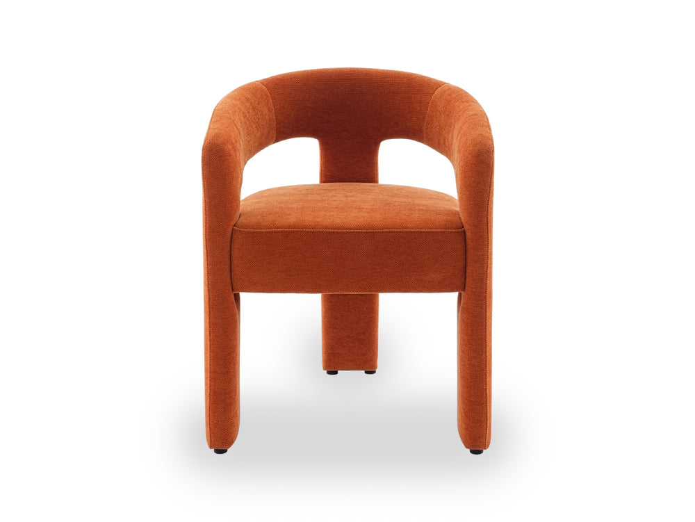Orange chair on a white background