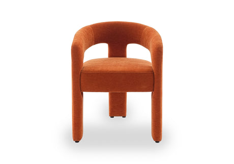 Orange chair on a white background
