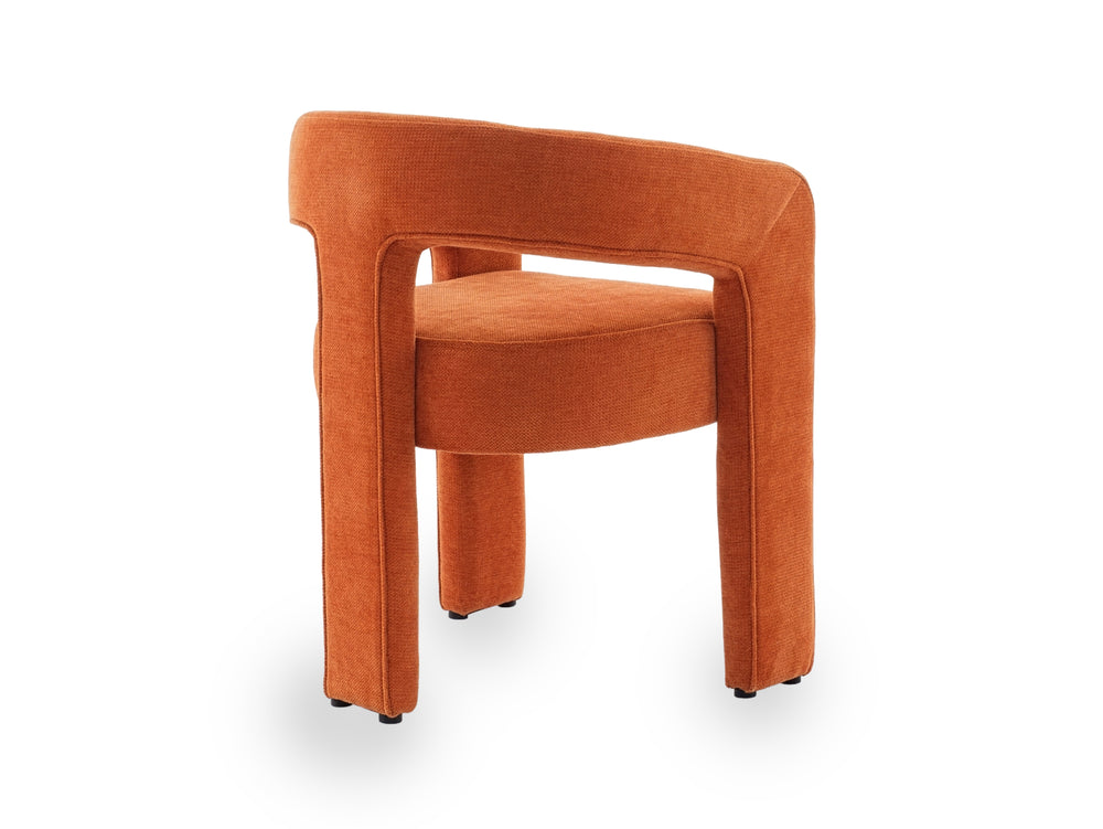 Orange chair on a white background