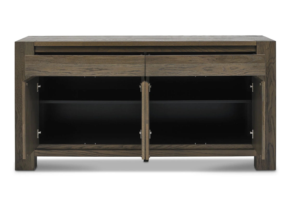 Landon Fumed Oak Sideboard_doors open