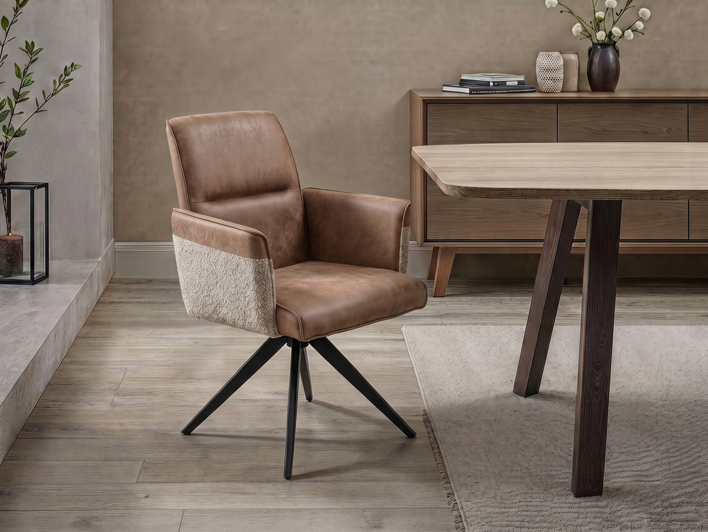 Nora 360° Auto-Return Swivel Dining Chair