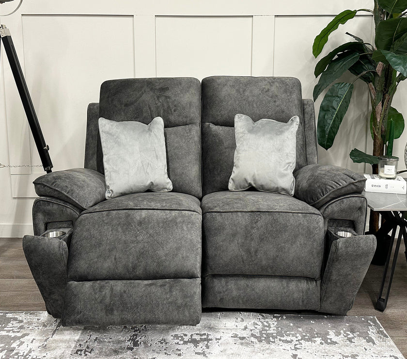 Osaka 2 Seater Power Recliner Sofa - Grey