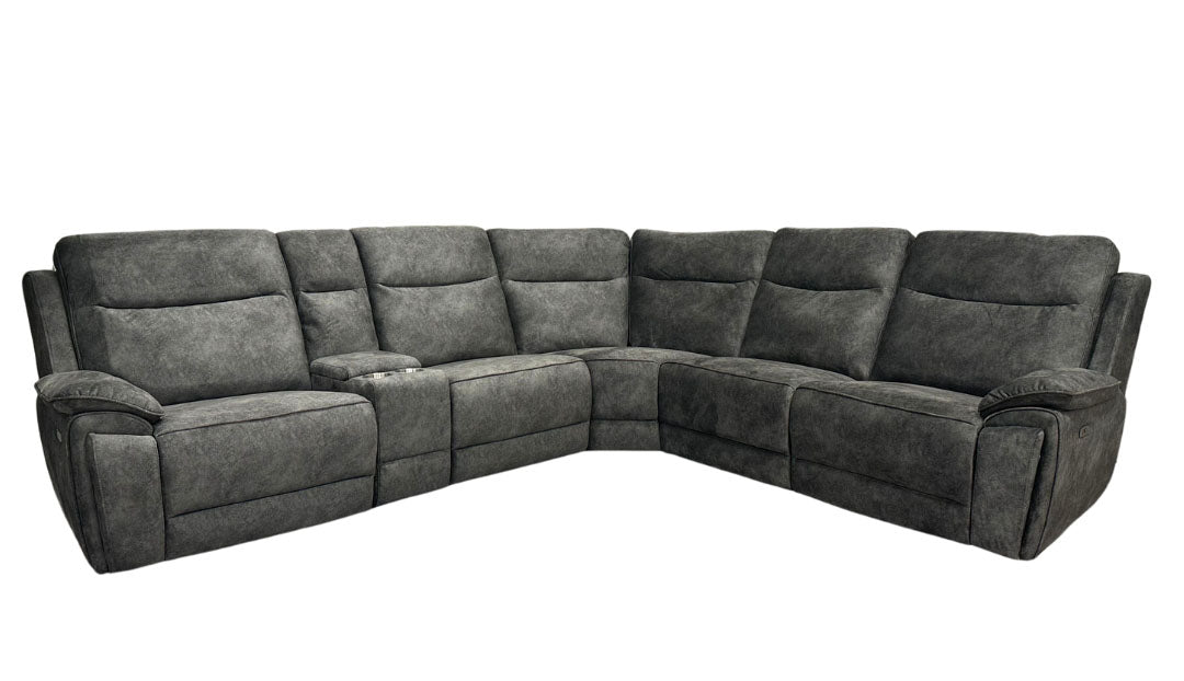 Front view of the grey Osaka modular corner sofa 