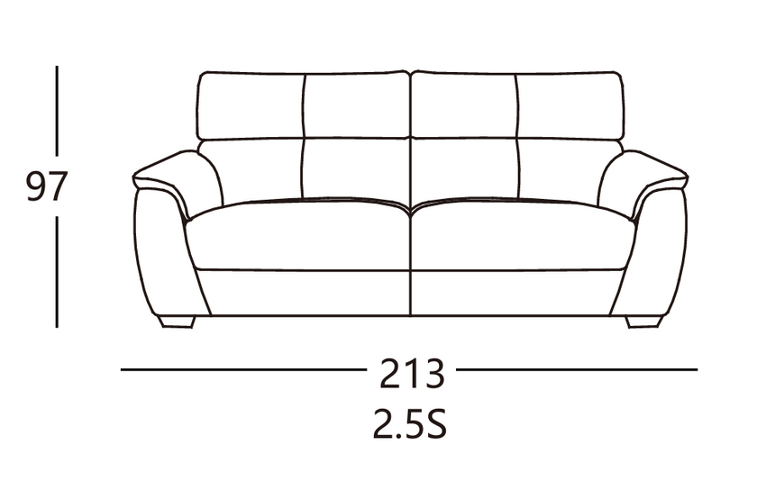 Pisa 3-Seater Static