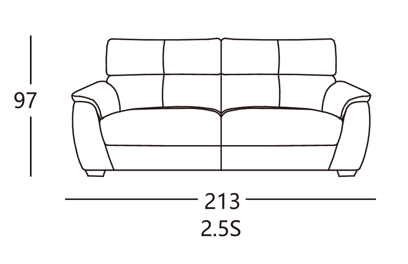 Pisa 3-Seater Static