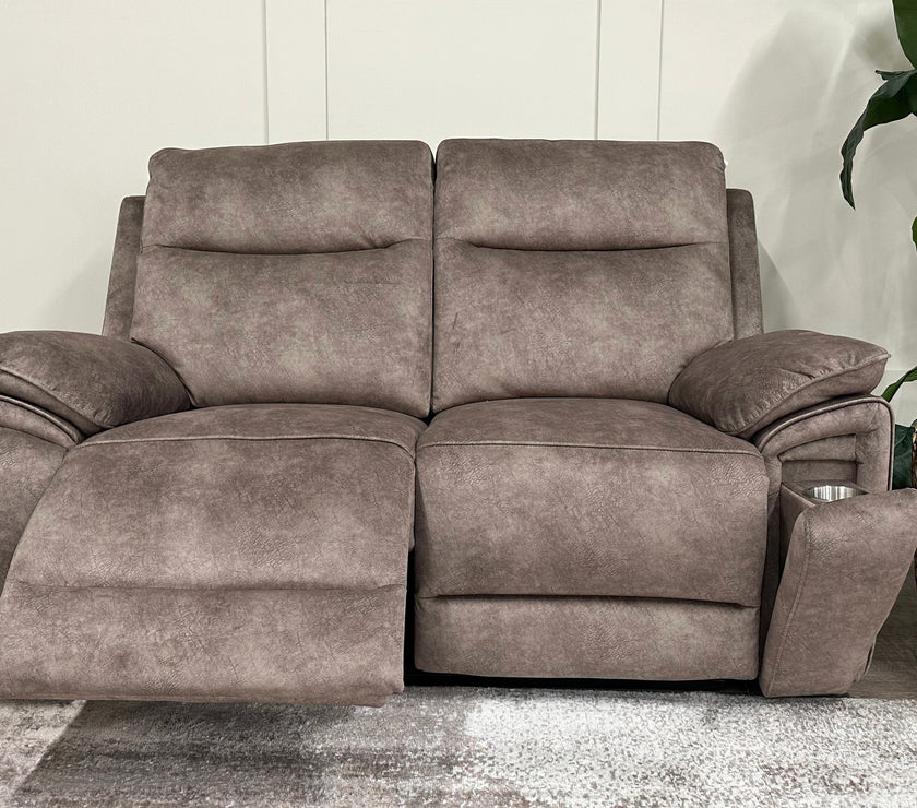 Osaka 2 Seater Power Recliner Sofa - Truffle