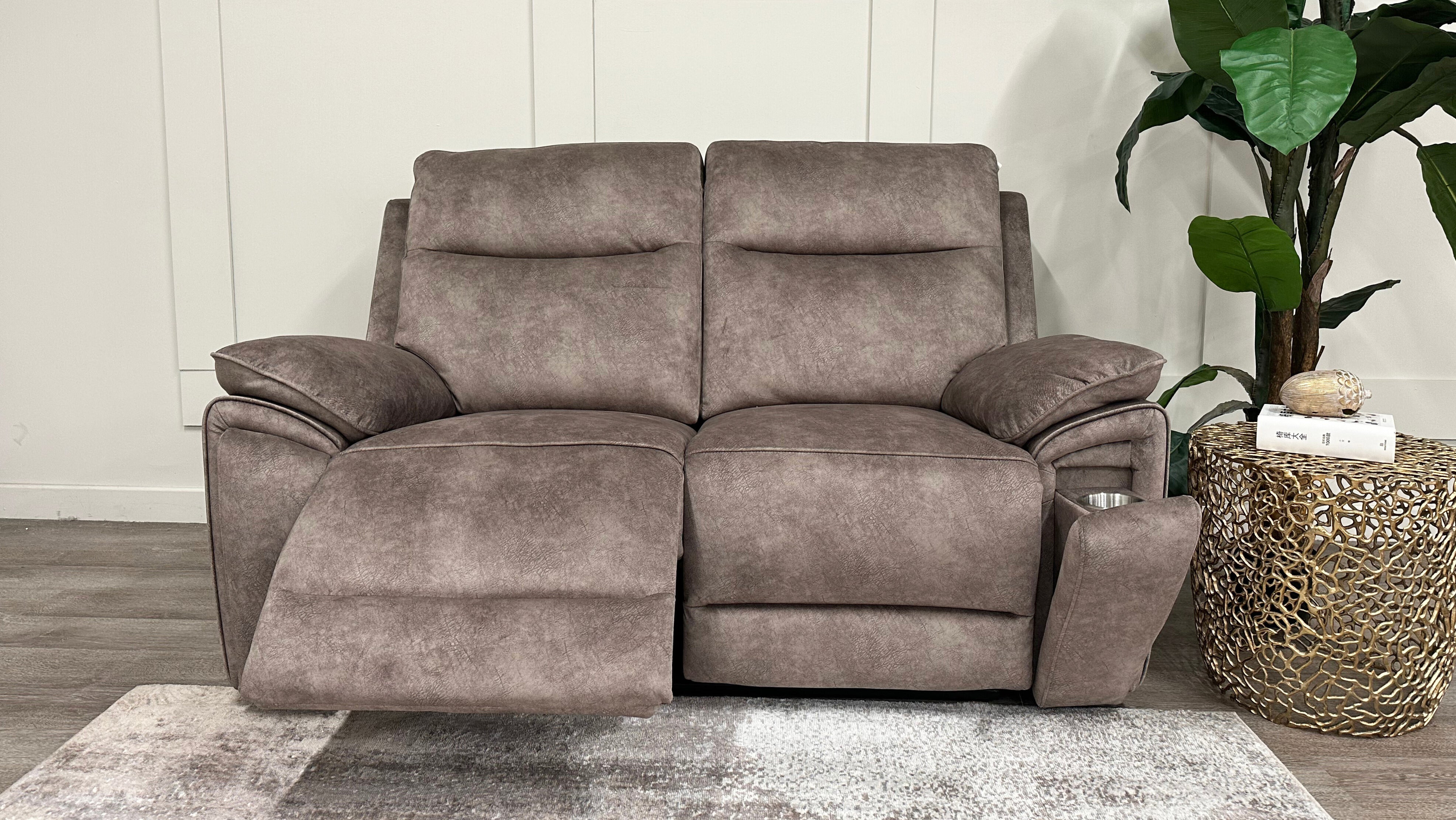 Osaka 2 Seater Power Recliner Sofa - Truffle