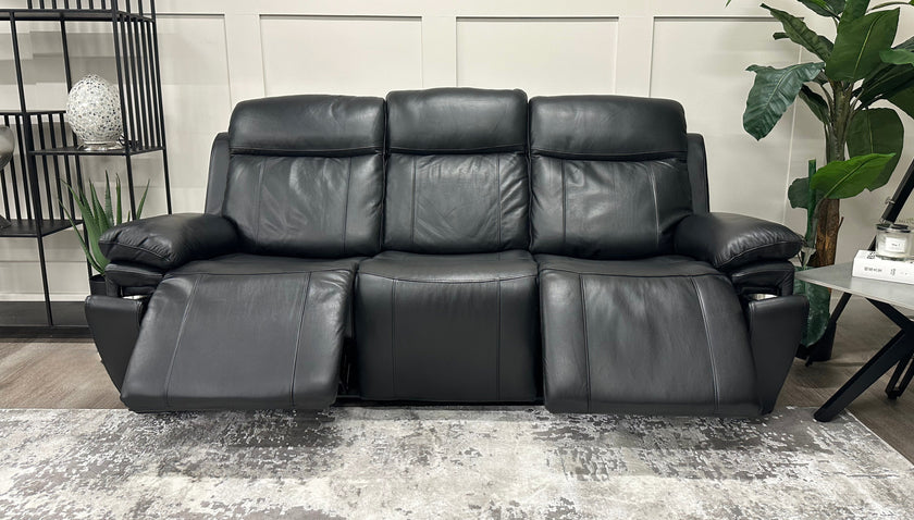 Savio 3 Seater Recliner Sofa with Power Headrests and cupholders