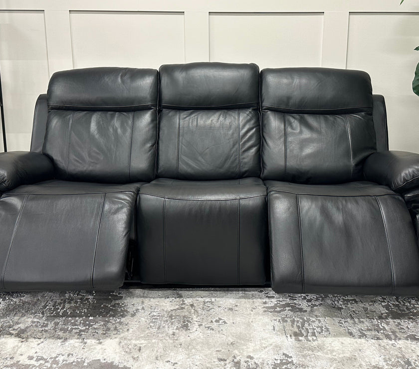 Savio 3 Seater Recliner Sofa with Power Headrests and cupholders