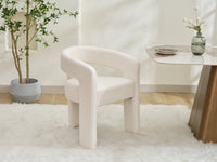 Dolce Accent Dining Chair - White Boucle