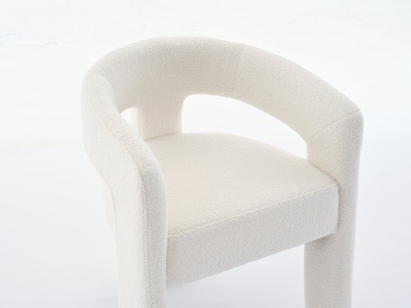 Dolce Accent Dining Chair - White Boucle