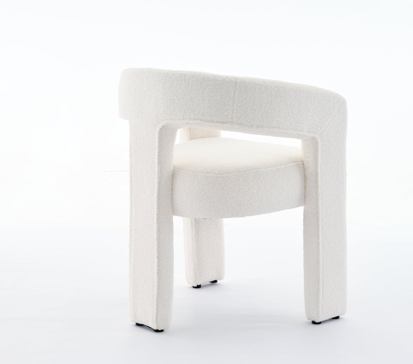 Dolce Accent Dining Chair - White Boucle