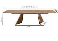 Enzo Natural Ceramic Extending Dining Table