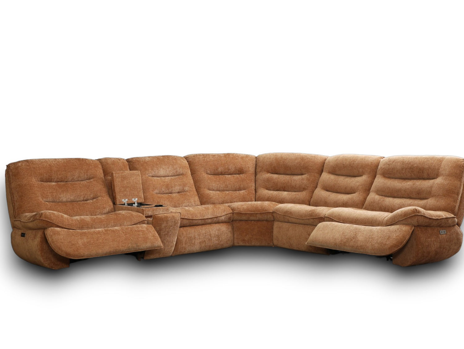 Image of the Washington Corner Power Recliner Sofa in a reclined position