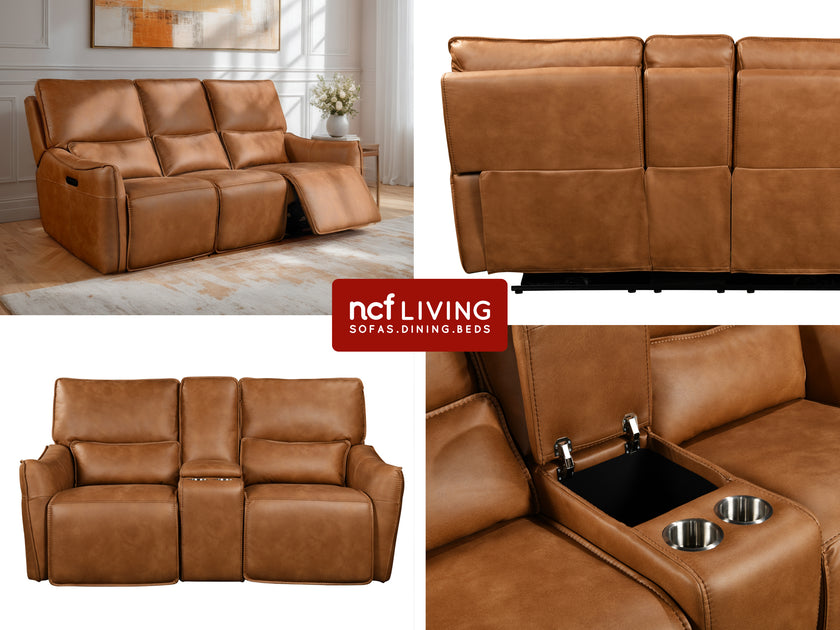 Collage of the Valencia 3 Seater Power Recliner Sofa